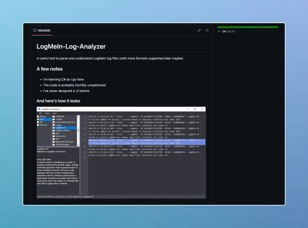 LogMeIn Log Analyzer